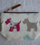 Scottie Dog Print Zipped Purse. Fully Lined with Gusset and Zip Pull. - Image 2