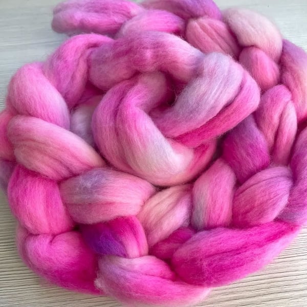 Polwarth Hand Dyed Fibre, Combed Top or Roving 100g