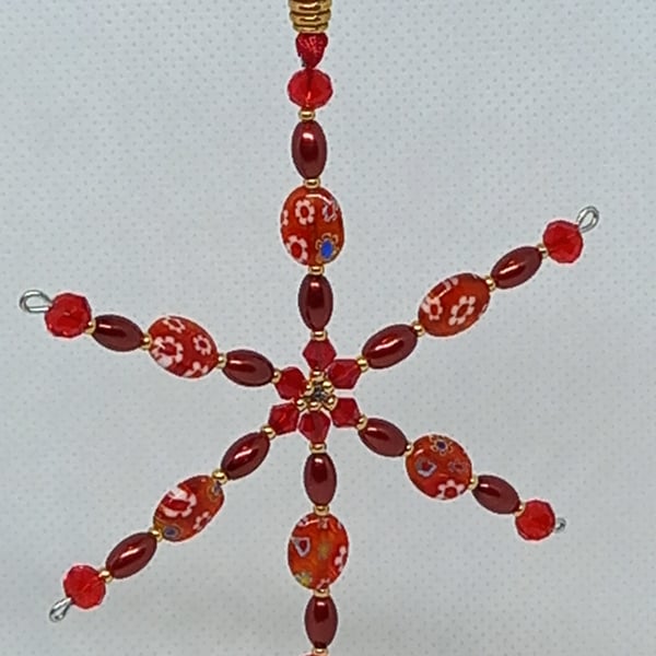 Red and Gold Snowflake