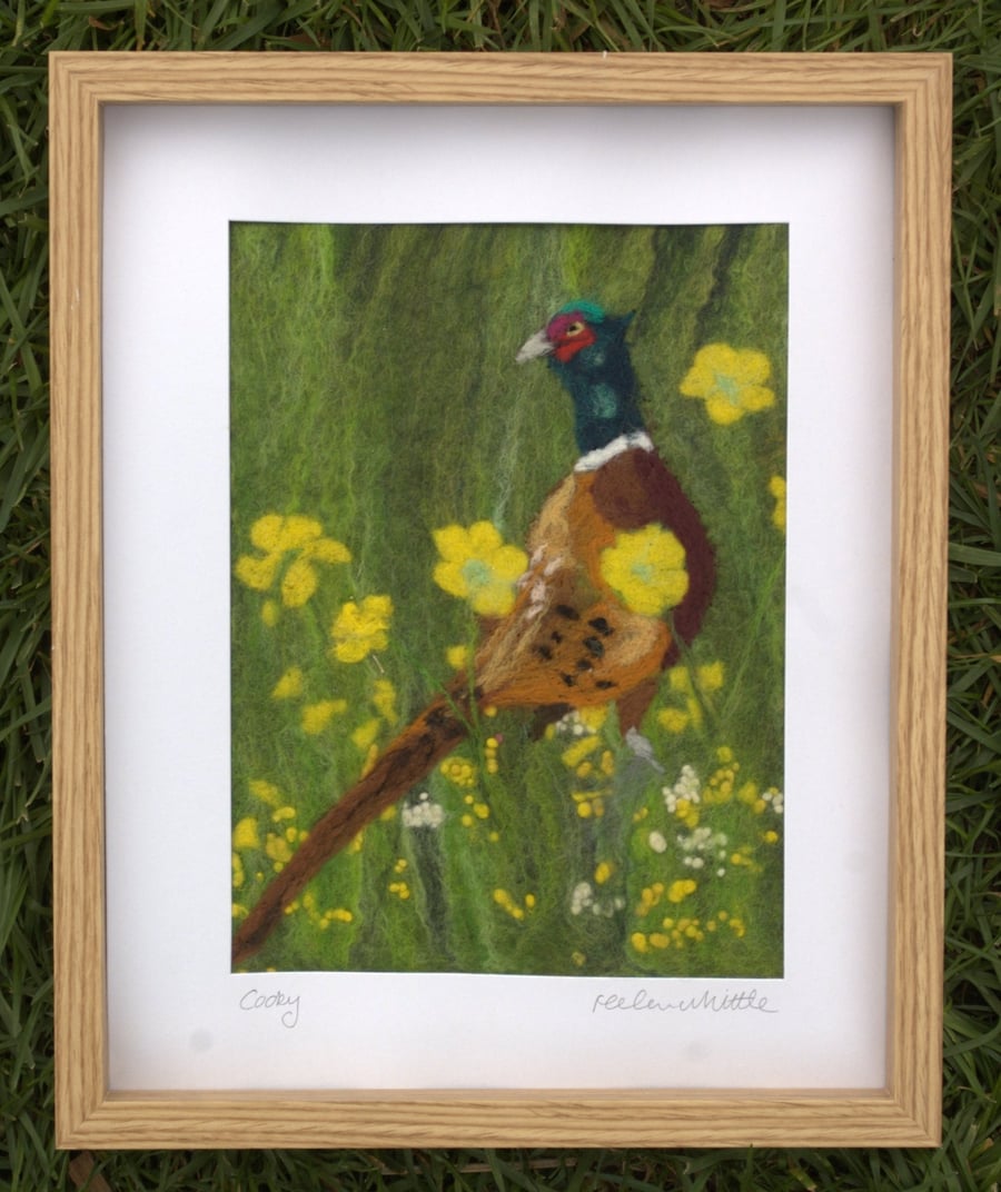 Cocky - original felted art