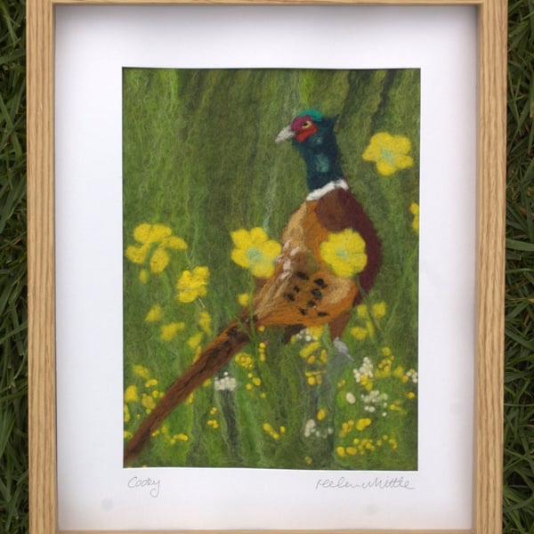 Cocky - original felted art