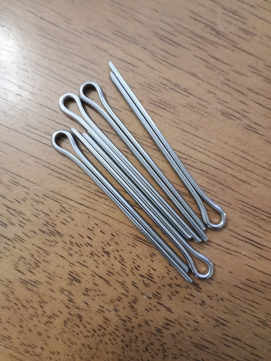 Stainless Steel Split Pins (Cotter pins) M4 x 50mm Pack of 5. Spare parts for my