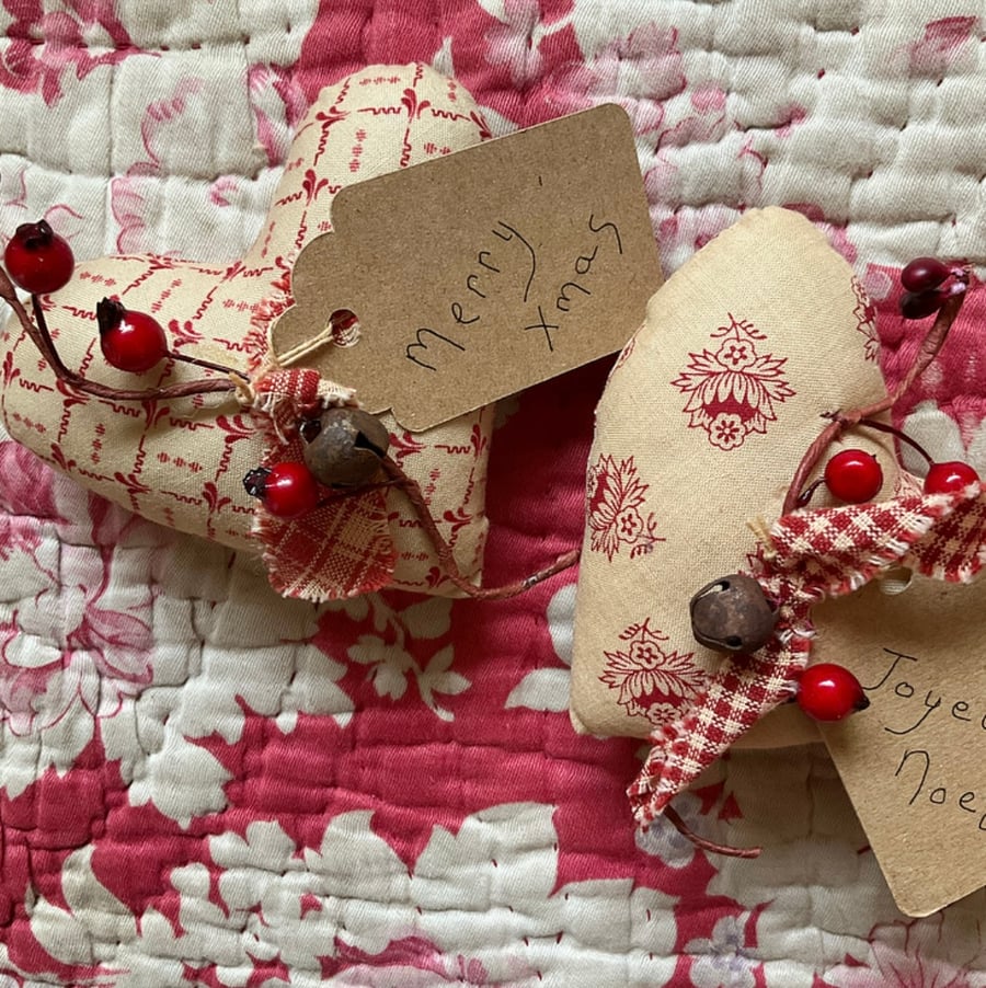 Pair of Christmas Hearts