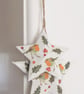 Robin Decoupage Christmas Tree Star Decorations Set of 2 (Set B) - Image 4