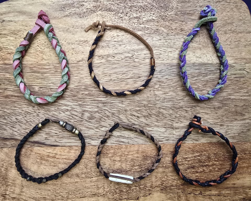 Handmade leather bracelets bands
