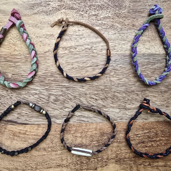 Handmade leather bracelets bands