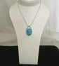 Handcrafted Azure Oval Pendant    - Image 6