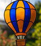 Stained Glass Hot Air Balloon Suncatcher, Handmade Window Hanging - Image 1