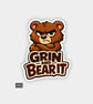 Funny Cheeky Novelty Sticker For Adults - Grumpy Bear