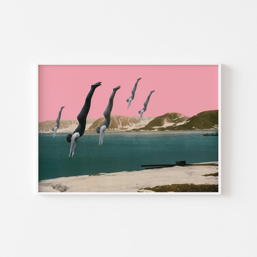 Swimming Art Print - Dive