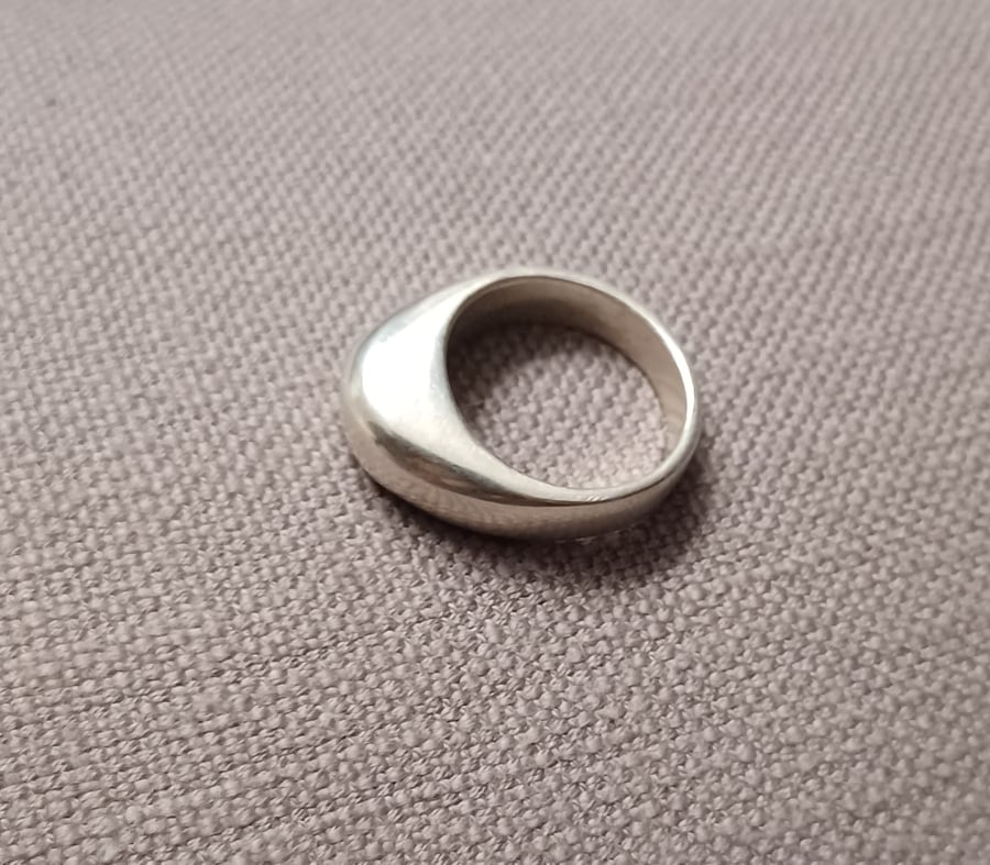 Sterling silver bombe ring