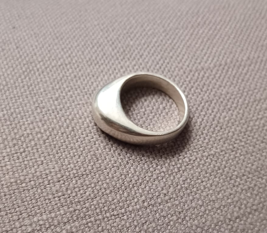 Sterling silver bombe ring