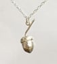 Acorn pendant made from Sterling Silver with chain - Image 1