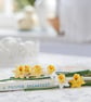 3 Daffodil Stems, miniature crochet flowers - Image 6