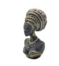 African queen bust, black woman sculpture, two tone bronze figurine, 3d printed  - Image 2