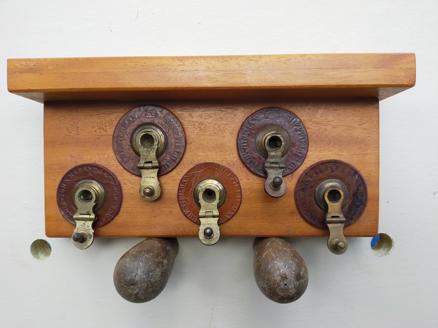 Vintage Tape Measure Key and Letter Rack