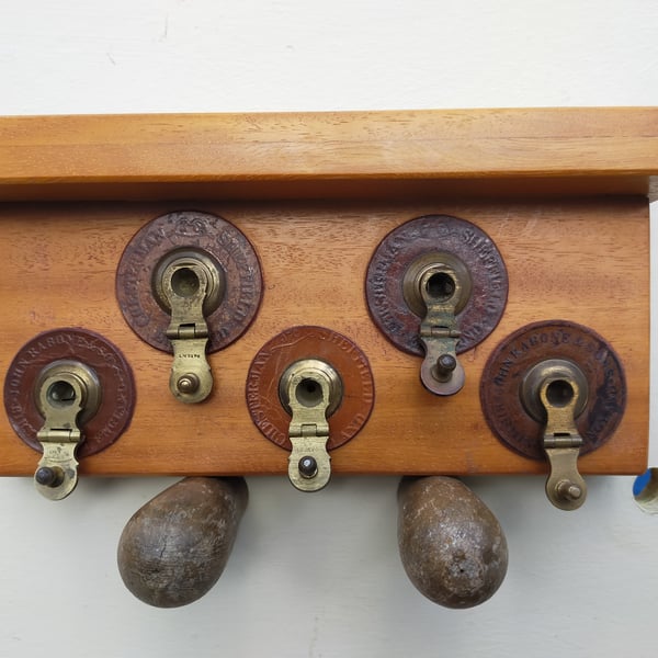 Vintage Tape Measure Key and Letter Rack