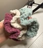 Fluffy Handmade Scrunchies - Set Of 3