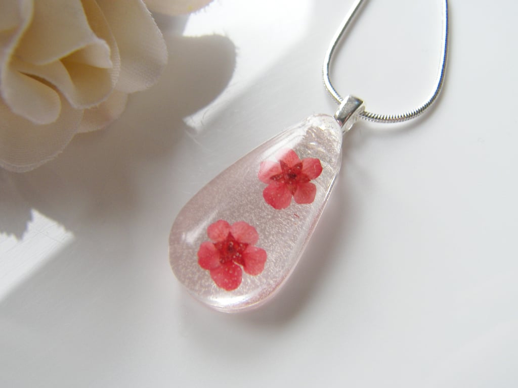 Poppy Real Flower Necklace - POPPY