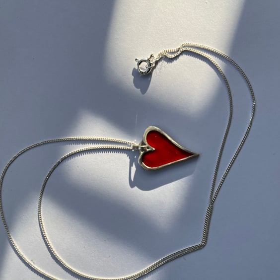Small Quirky Heart Pendant
