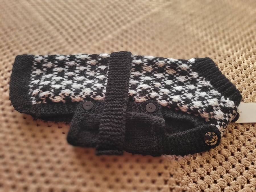 Black and white dog coat