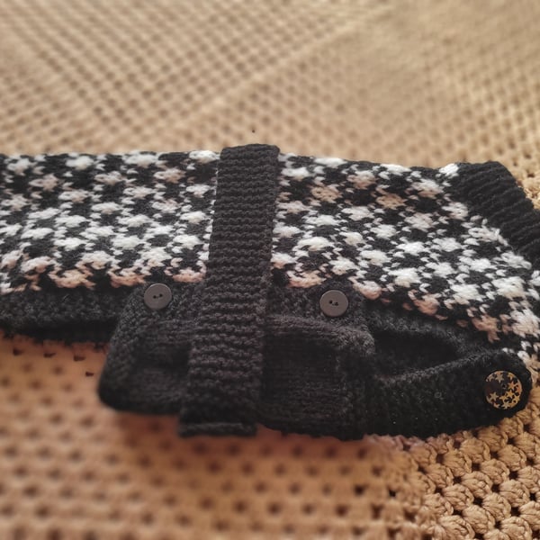 Black and white dog coat