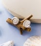Ammonite Studs - Recycled Fine Silver Coastal Earrings - Image 5