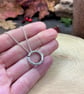 Petite Silver Twig Ring Necklace - Image 5