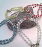 2 Strand Bracelet with a Silver Crystal Centre, Gift for Her, Colour Choice  - Image 6