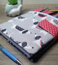A5 dachshund dog fabric sketchbook or notebook cover with sketchbook  - Image 2