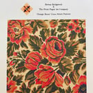 Digital Heritage Cross Stitch Pattern 'Orange Roses'
