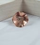 Poppy Brooch, Copper and Sterling Silver Lapel Pin - Image 2