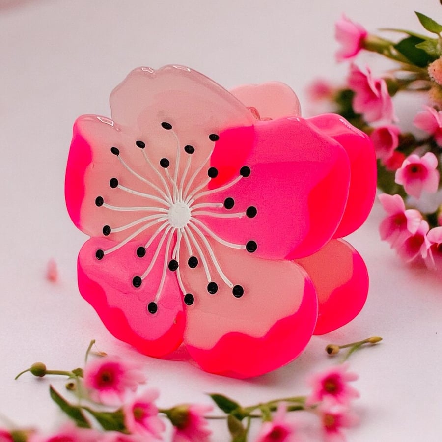 Sakura Cherry Blossom Hair Clip Claw