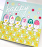 Happy Easter Card in Blue - Image 2