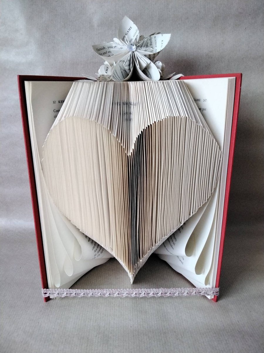 Home décor - folded book art (origami)