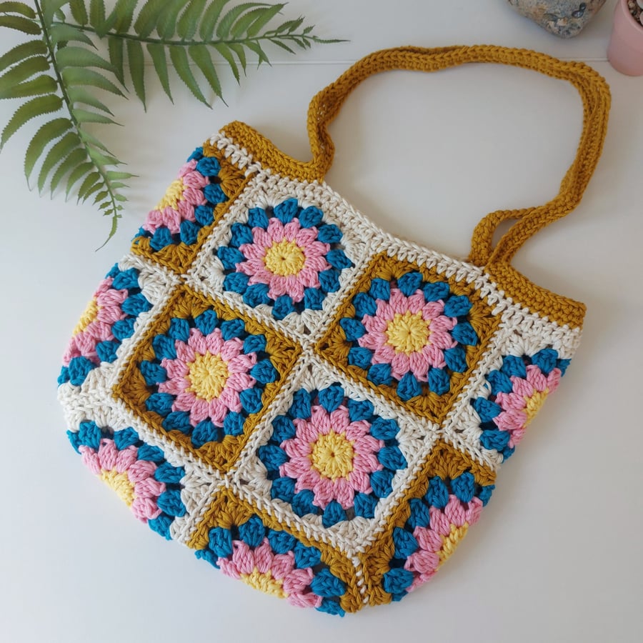 Crochet Cotton Shoulder Bag 