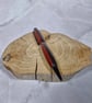 Hand Turned Epoxy Twist Pen - Red and Purple with Gun Metal Plating - Image 4