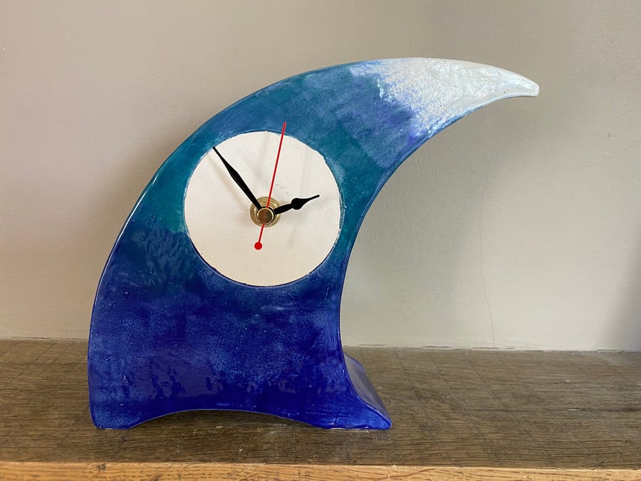 Unique Gift, Wave Clock for Mantel, Quirky Hand... Folksy