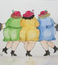 Best friends together original watercolor painting  - Image 1