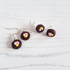 Mini Eggs Easter Nest earrings, choose your style