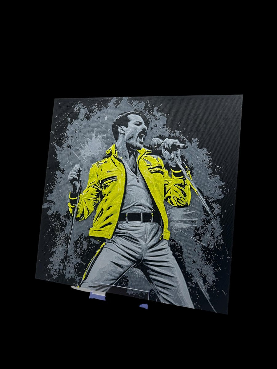 Freddie Mercury 3D Printed Fan, Wall Art