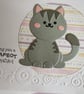 Wishing you a PURRFECT birthday - grey tabby cat  - Image 3