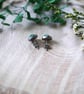 Green Sparkly Hypoallergenic Silver Stud Earrings - Image 5