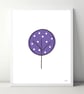 Spotty Tree A4 Art Print - Image 2