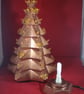 Ceramic Glittery Copper Xmas Christmas Tree Table Lamp Ornament Decoration. - Image 5