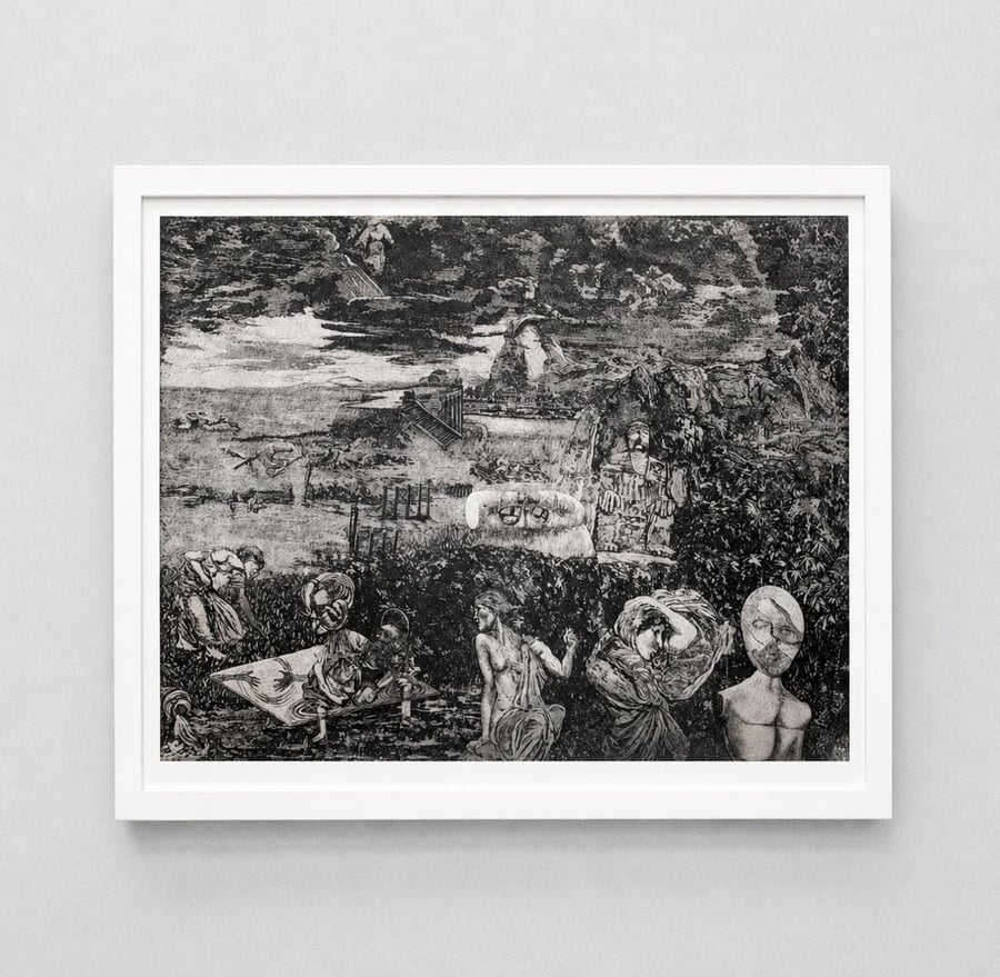 Echoes of the past, aquatint with etching, on paper, signed and dated, numbered