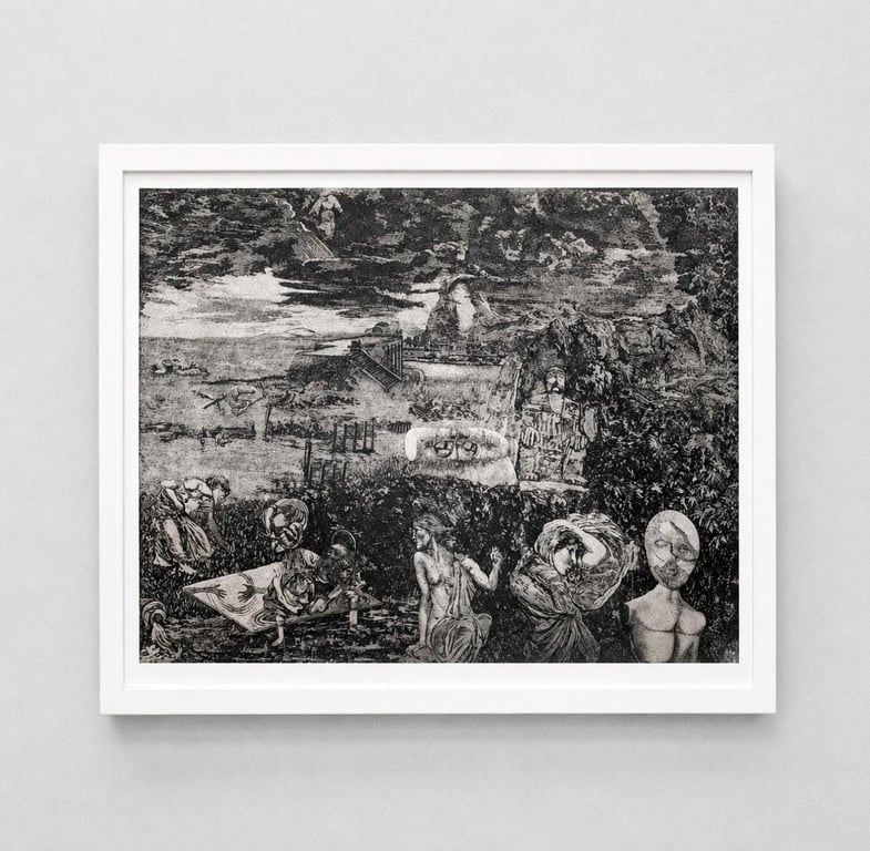 Echoes of the past, aquatint with etching, on paper, signed and dated, numbered