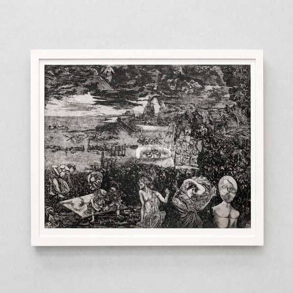 Echoes of the past, aquatint with etching, on paper, signed and dated, numbered