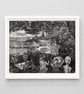 Echoes of the past, aquatint with etching, on paper, signed and dated, numbered
