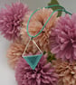 Teal Triangle Geometric Pendant